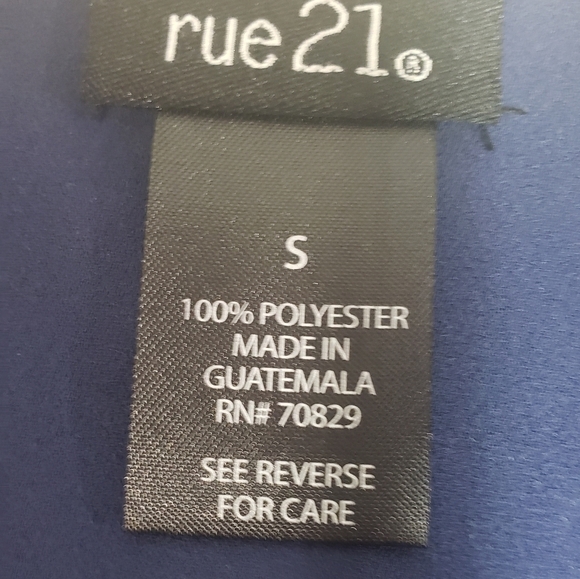 RUE 21 Blue Dress w Stripes - Picture 4 of 5